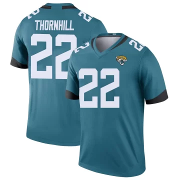 Youth Jacksonville Jaguars ＃22 Juan Thornhill Teal Legend Color Rush Jersey