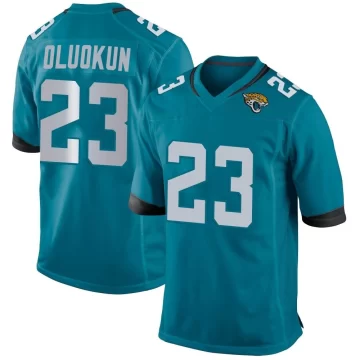 Youth Jacksonville Jaguars ＃23 Foyesade Oluokun Teal Game Jersey