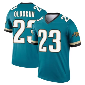 Youth Jacksonville Jaguars ＃23 Foyesade Oluokun Teal Legend Prowler Throwback Jersey