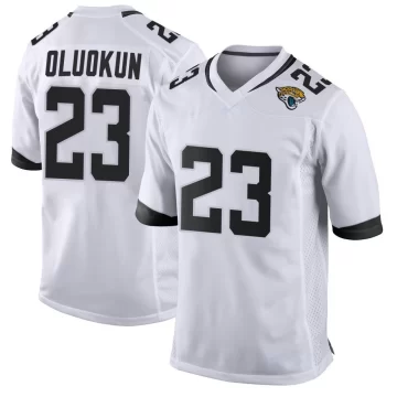 Youth Jacksonville Jaguars ＃23 Foyesade Oluokun White Game Jersey