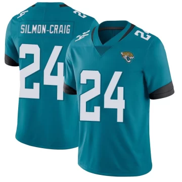 Youth Jacksonville Jaguars ＃24 Cam'Ron Silmon-Craig Teal Limited Vapor Untouchable Jersey