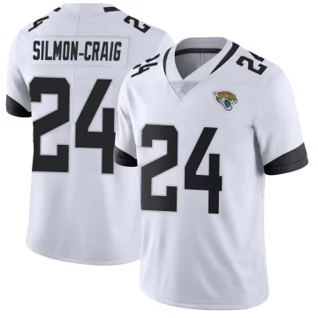 Youth Jacksonville Jaguars ＃24 Cam'Ron Silmon-Craig White Limited Vapor Untouchable Jersey