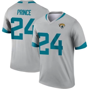 Youth Jacksonville Jaguars ＃24 De'Antre Prince Legend Silver Inverted Jersey