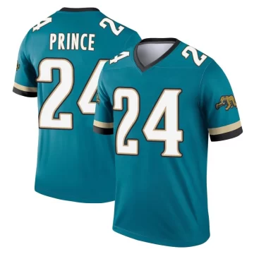 Youth Jacksonville Jaguars ＃24 De'Antre Prince Teal Legend Prowler Throwback Jersey