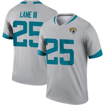 Youth Jacksonville Jaguars ＃25 Rayuan Lane III Legend Silver Inverted Jersey