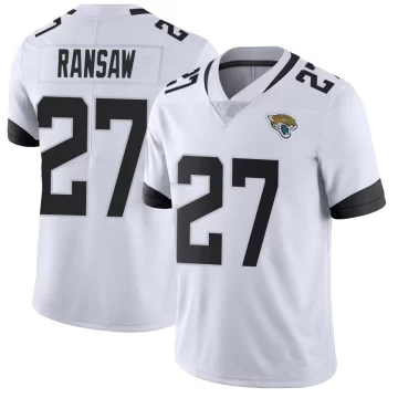 Youth Jacksonville Jaguars ＃27 Caleb Ransaw White Limited Vapor Untouchable Jersey