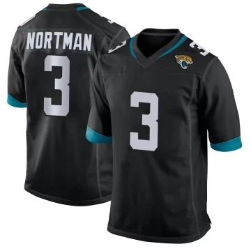Youth Jacksonville Jaguars ＃3 Brad Nortman Black Game Jersey