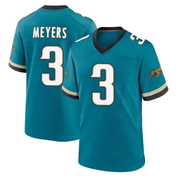 Youth Jacksonville Jaguars ＃3 Jakobi Meyers Teal Game Prowler Throwback Jersey