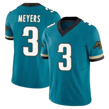 Youth Jacksonville Jaguars ＃3 Jakobi Meyers Teal Limited Prowler Throwback Vapor F.U.S.E. Jersey