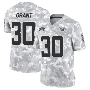 Youth Jacksonville Jaguars ＃30 Corey Grant Arctic Camo Limited 2024 Salute to Service Jersey