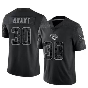 Youth Jacksonville Jaguars ＃30 Corey Grant Black Limited Reflective Jersey