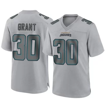 Youth Jacksonville Jaguars ＃30 Corey Grant Gray Game Atmosphere Fashion Jersey