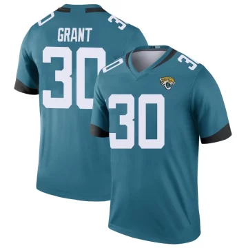 Youth Jacksonville Jaguars ＃30 Corey Grant Teal Legend Color Rush Jersey