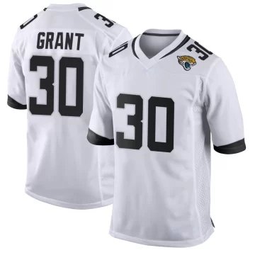 Youth Jacksonville Jaguars ＃30 Corey Grant White Game Jersey