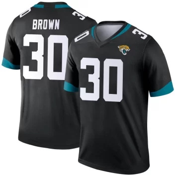 Youth Jacksonville Jaguars ＃30 Montaric Brown Black Legend Jersey