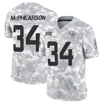 Youth Jacksonville Jaguars ＃34 Zech McPhearson Arctic Camo Limited 2024 Salute to Service Jersey