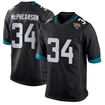 Youth Jacksonville Jaguars ＃34 Zech McPhearson Black Game Jersey