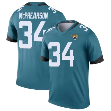 Youth Jacksonville Jaguars ＃34 Zech McPhearson Teal Legend Color Rush Jersey