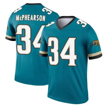 Youth Jacksonville Jaguars ＃34 Zech McPhearson Teal Legend Prowler Throwback Jersey