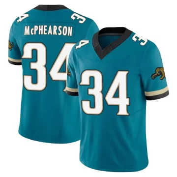 Youth Jacksonville Jaguars ＃34 Zech McPhearson Teal Limited Prowler Throwback Vapor F.U.S.E. Jersey