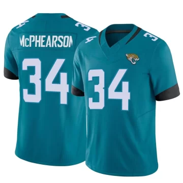 Youth Jacksonville Jaguars ＃34 Zech McPhearson Teal Limited Vapor F.U.S.E. Jersey