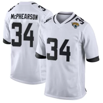 Youth Jacksonville Jaguars ＃34 Zech McPhearson White Game Jersey