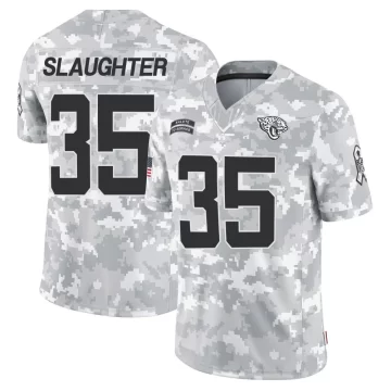 Youth Jacksonville Jaguars ＃35 Doneiko Slaughter Arctic Camo Limited 2024 Salute to Service Jersey