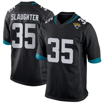 Youth Jacksonville Jaguars ＃35 Doneiko Slaughter Black Game Jersey