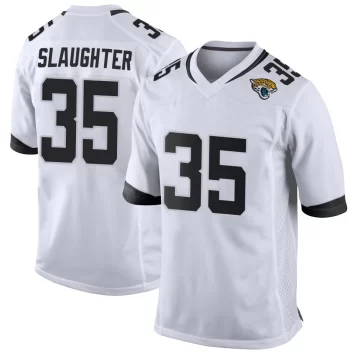 Youth Jacksonville Jaguars ＃35 Doneiko Slaughter White Game Jersey