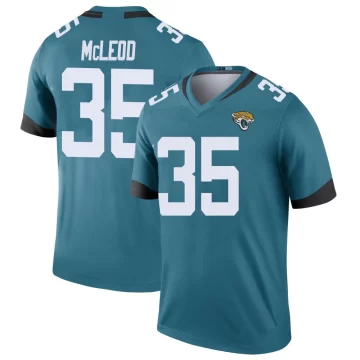 Youth Jacksonville Jaguars ＃35 Jalen McLeod Teal Legend Color Rush Jersey