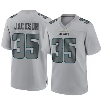 Youth Jacksonville Jaguars ＃35 Matthew Jackson Gray Game Atmosphere Fashion Jersey