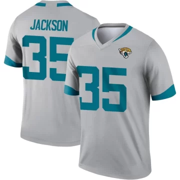 Youth Jacksonville Jaguars ＃35 Matthew Jackson Legend Silver Inverted Jersey