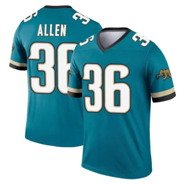 Youth Jacksonville Jaguars ＃36 LeQuint Allen Teal Legend Prowler Throwback Jersey