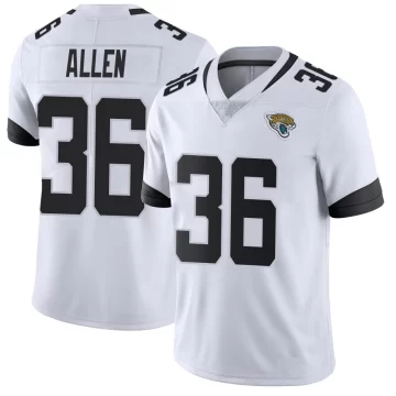 Youth Jacksonville Jaguars ＃36 LeQuint Allen White Limited Vapor Untouchable Jersey