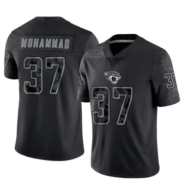Youth Jacksonville Jaguars ＃37 Jabbar Muhammad Black Limited Reflective Jersey