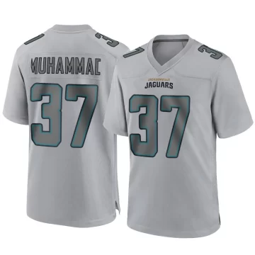 Youth Jacksonville Jaguars ＃37 Jabbar Muhammad Gray Game Atmosphere Fashion Jersey