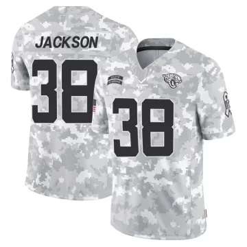 Youth Jacksonville Jaguars ＃38 Ja'Quinden Jackson Arctic Camo Limited 2024 Salute to Service Jersey