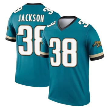 Youth Jacksonville Jaguars ＃38 Ja'Quinden Jackson Teal Legend Prowler Throwback Jersey