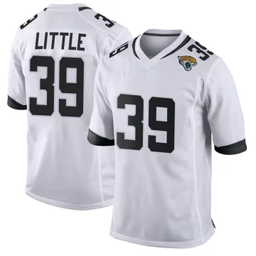 Youth Jacksonville Jaguars ＃39 Cam Little White Game Jersey
