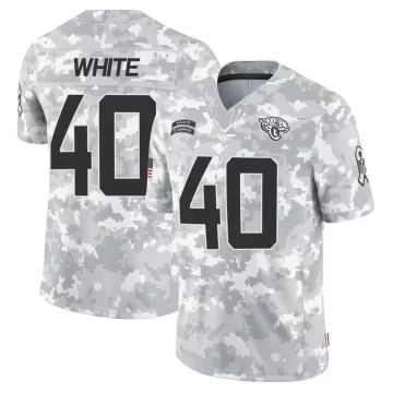 Youth Jacksonville Jaguars ＃40 Aydan White Arctic Camo Limited 2024 Salute to Service Jersey
