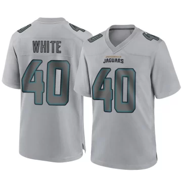 Youth Jacksonville Jaguars ＃40 Aydan White Gray Game Atmosphere Fashion Jersey