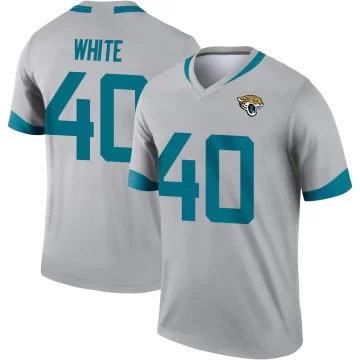 Youth Jacksonville Jaguars ＃40 Aydan White Legend Silver Inverted Jersey