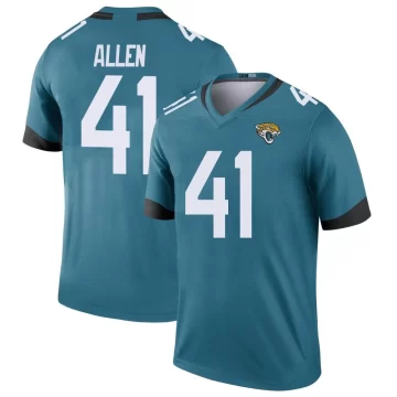 Youth Jacksonville Jaguars ＃41 Josh Hines-Allen Teal Legend Color Rush Jersey