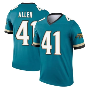 Youth Jacksonville Jaguars ＃41 Josh Hines-Allen Teal Legend Prowler Throwback Jersey