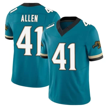 Youth Jacksonville Jaguars ＃41 Josh Hines-Allen Teal Limited Prowler Throwback Vapor F.U.S.E. Jersey