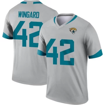 Youth Jacksonville Jaguars ＃42 Andrew Wingard Legend Silver Inverted Jersey