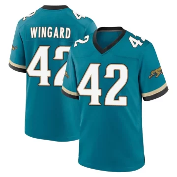 Youth Jacksonville Jaguars ＃42 Andrew Wingard Teal Game Prowler Throwback Jersey
