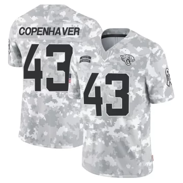 Youth Jacksonville Jaguars ＃43 John Copenhaver Arctic Camo Limited 2024 Salute to Service Jersey