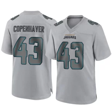 Youth Jacksonville Jaguars ＃43 John Copenhaver Gray Game Atmosphere Fashion Jersey
