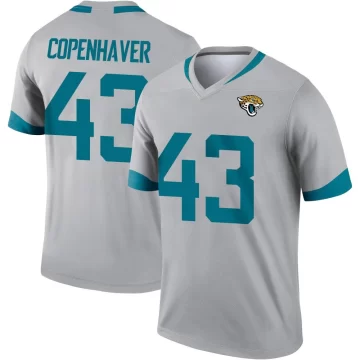 Youth Jacksonville Jaguars ＃43 John Copenhaver Legend Silver Inverted Jersey